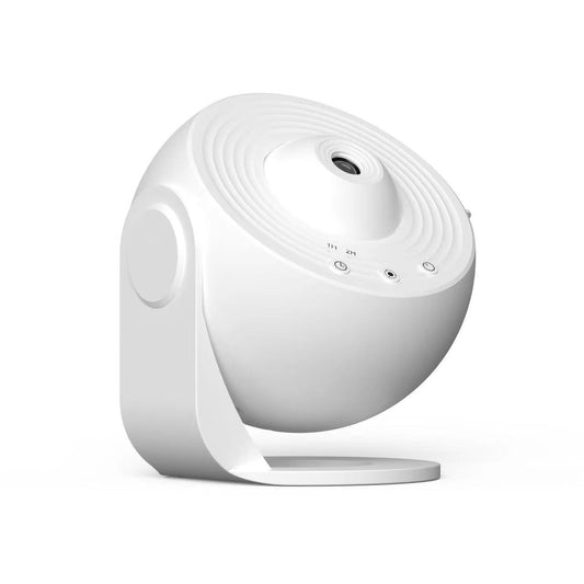 Lampa Tip Proiector Galaxie, Smart, pentru Dormitor, Tematica Cer Instelat, Model Glob, HD, Rotire 360 de Grade, 20 de Imagini, Incarcare USB, 10 W, 15x15 cm, Alb