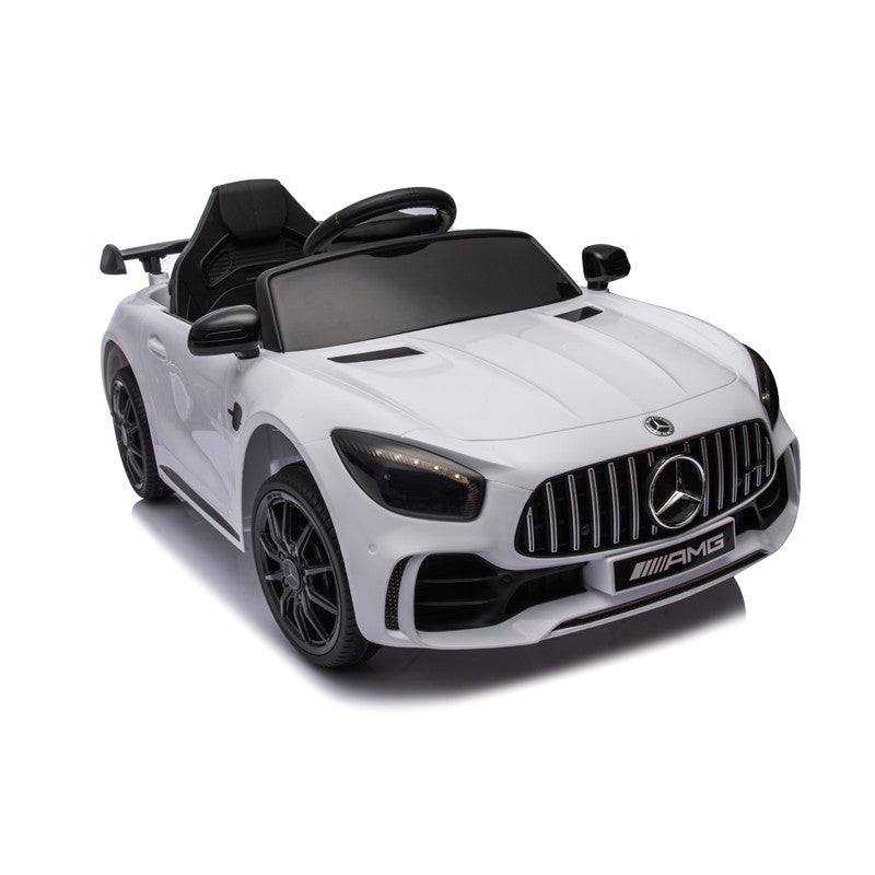 Masinuta electrica pentru copii, Mercedes AMG, 2x25W, card USB/TF, control volum, telecomanda, alb