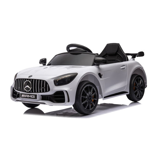 Masinuta electrica pentru copii, Mercedes AMG, 2x25W, card USB/TF, control volum, telecomanda, alb