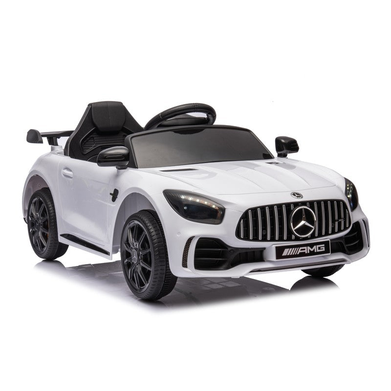 Masinuta electrica pentru copii, Mercedes AMG, 2x25W, card USB/TF, control volum, telecomanda, alb