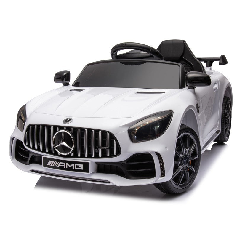 Masinuta electrica pentru copii, Mercedes AMG, 2x25W, card USB/TF, control volum, telecomanda, alb