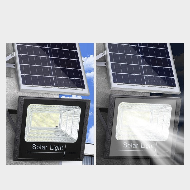 Proiector LED SMD 800W cu incarcare solara Smart, panou solar, cu telecomanda, suport prindere, material ABS, 14AH, 1032 LED-uri, 5 m cablu inclus, 1019Lm, 36x32 cm, negru