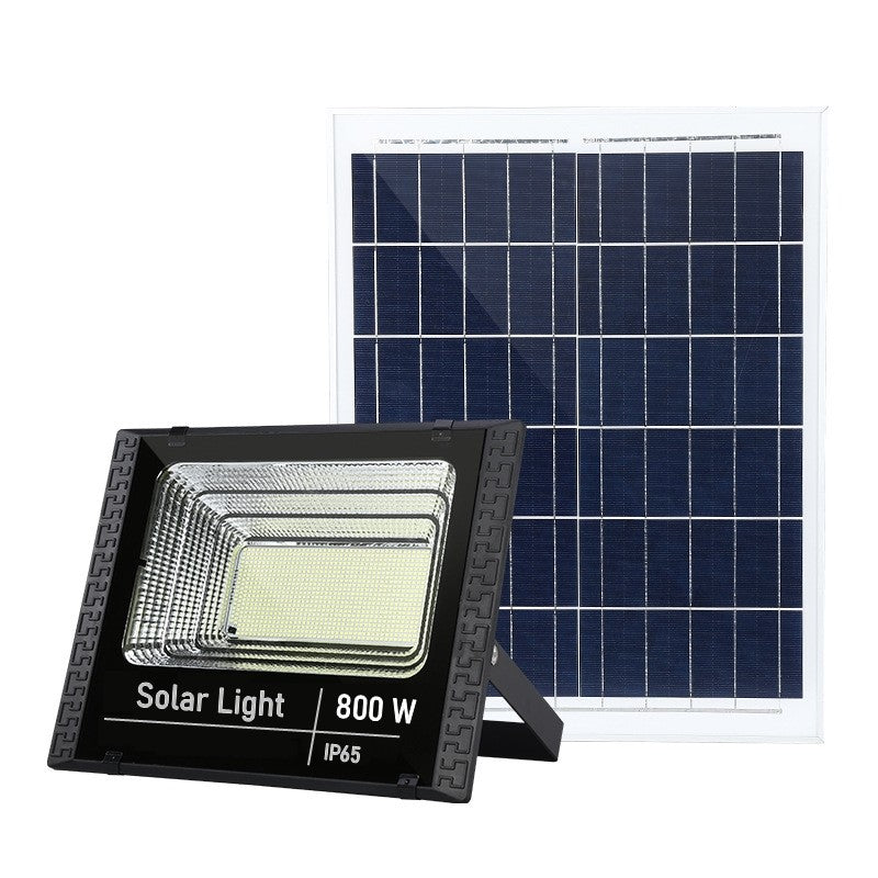 Proiector LED SMD 800W cu incarcare solara Smart, panou solar, cu telecomanda, suport prindere, material ABS, 14AH, 1032 LED-uri, 5 m cablu inclus, 1019Lm, 36x32 cm, negru