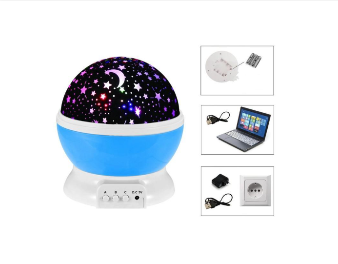 Proiector Rotativ cu Stele și Lună – Iluminare Ambientala cu Funcție de Rotire
