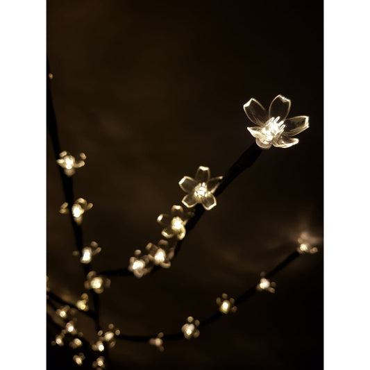 Decoratiune Luminoasa Crenguta cu Baterii 72 LED -uri Flori Alb Cald (Copy)