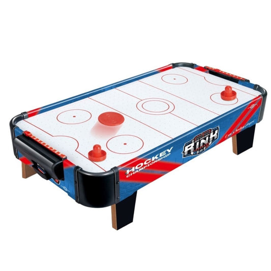 Masa Air Hockey Graffiti cu Picioare Scurte, Smart, PVC, 2 Pucuri, Tabela Scor, 2 Impingatoare, 76x38x21.5 cm, Albastru