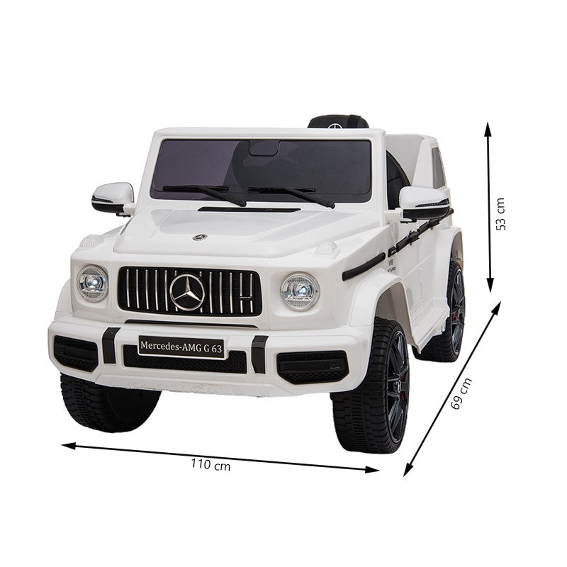 Masinuta electrica cu telecomanda, Mercedes Benz G63, MP3, USB/SD, 2x25W, roti spuma EVA, suspensii, 110x69x53 cm