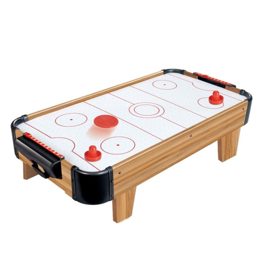Masa Air Hockey Graffiti cu Picioare Scurte, Smart, Lemn, 2 Pucuri, Tabela Scor, 2 Impingatoare, 76x38x21.5 cm, Maro