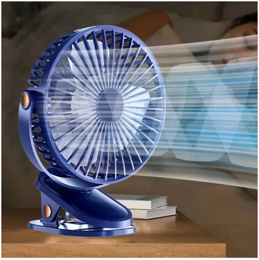 Ventilator electric USB, portabil, cu clips, reincarcabil, pentru birou si dormitor