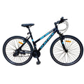 Bicicleta dama 700C hibrid, munte, oras, 21 viteze Shimano, V-Brake, cadru 17 inch aluminiu