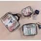 Set 3 organizatoare de cosmetice, transparente, ideale pentru calatorii