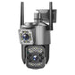 Camera de supraveghere wifi, 8 mpx, 4K, lentile duble, ip66, 10x zoom. ptz, night vision, neagra