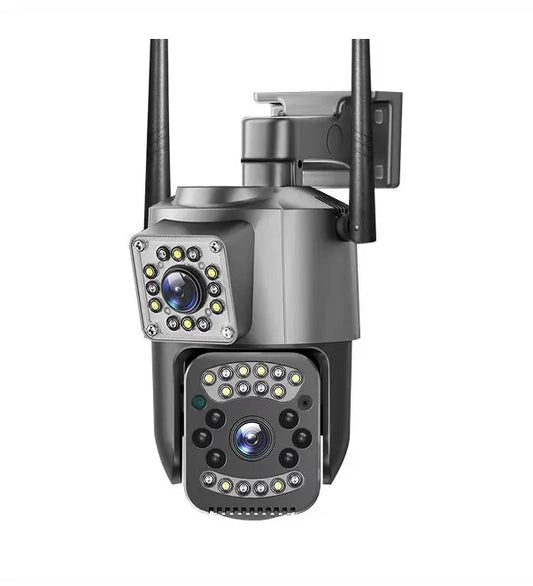 Camera de supraveghere wifi, 8 mpx, 4K, lentile duble, ip66, 10x zoom. ptz, night vision, neagra