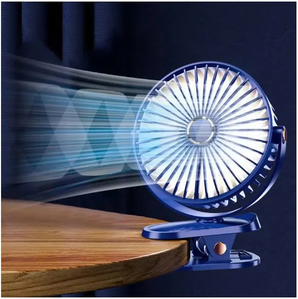 Ventilator electric USB, portabil, cu clips, reincarcabil, pentru birou si dormitor