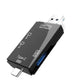 Cititor de Carduri de memorie SD, MicroSD/TF cu USB, USB Type-C 3.1, Micro USB