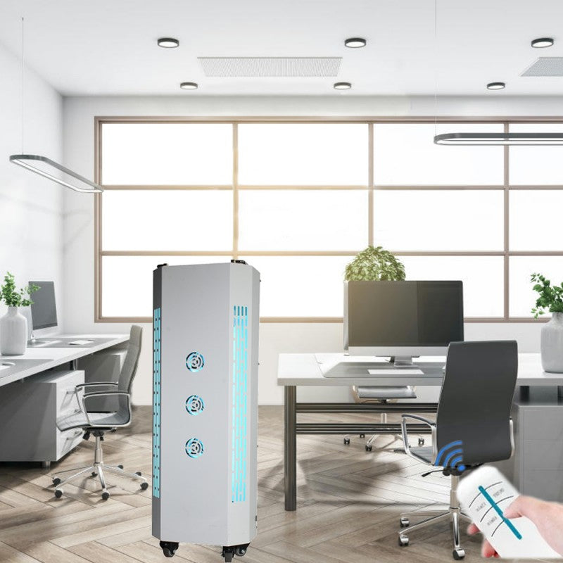 Lampa bactericida UVC 300W sterilizare aer prin ventilatie, portabila, telecomanda, 180mc/h