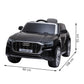 Masinuta electrica Audi Q8, USB, MP3, lumini LED, suspensii spate, roti spuma EVA, 2 moduri de control, negru