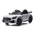 Masinuta electrica pentru copii, Mercedes AMG, 2x25W, card USB/TF, control volum, telecomanda, alb
