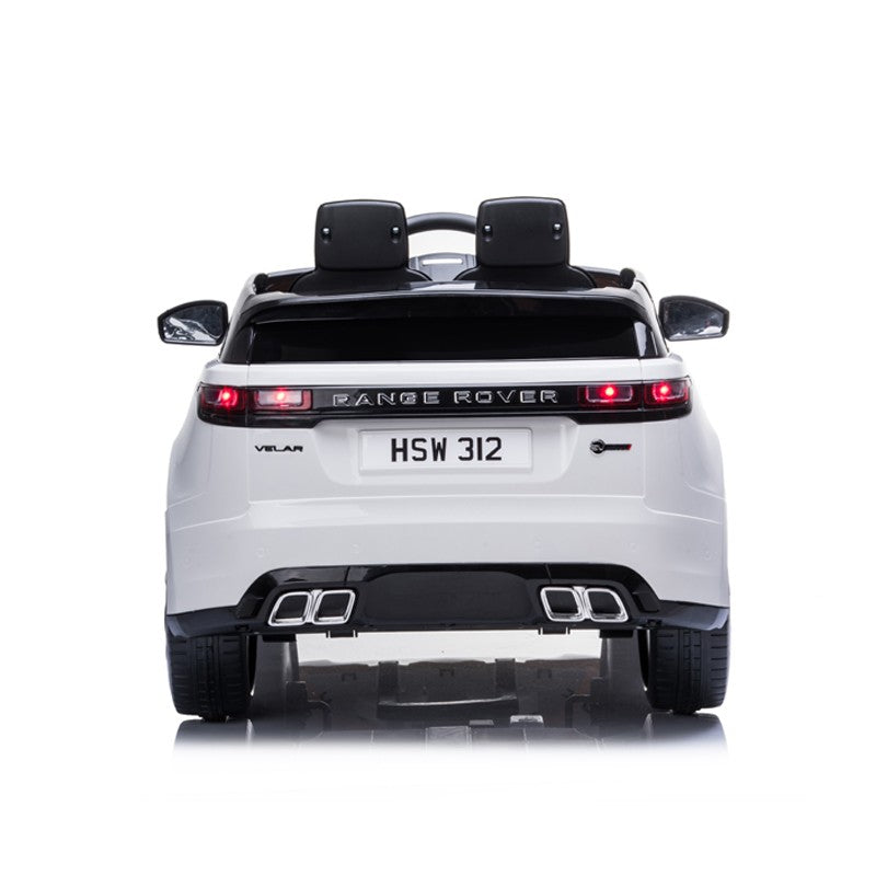 Masinuta electrica 2x25W, Range Rover Velar, 2 locuri, centura, USB, MP3, roti spuma EVA, alb