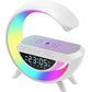 Lampa led CU incarcare wireless si boxa BT, +ceas si radio