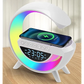 Lampa led CU incarcare wireless si boxa BT, +ceas si radio