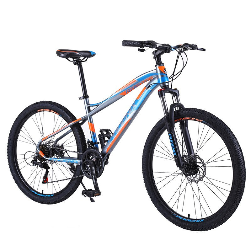 Bicicleta Mountain Bike 26", cadru otel, 21 viteze, schimbator Shimano, suspensii pe furca, frana disc, PHOENIX