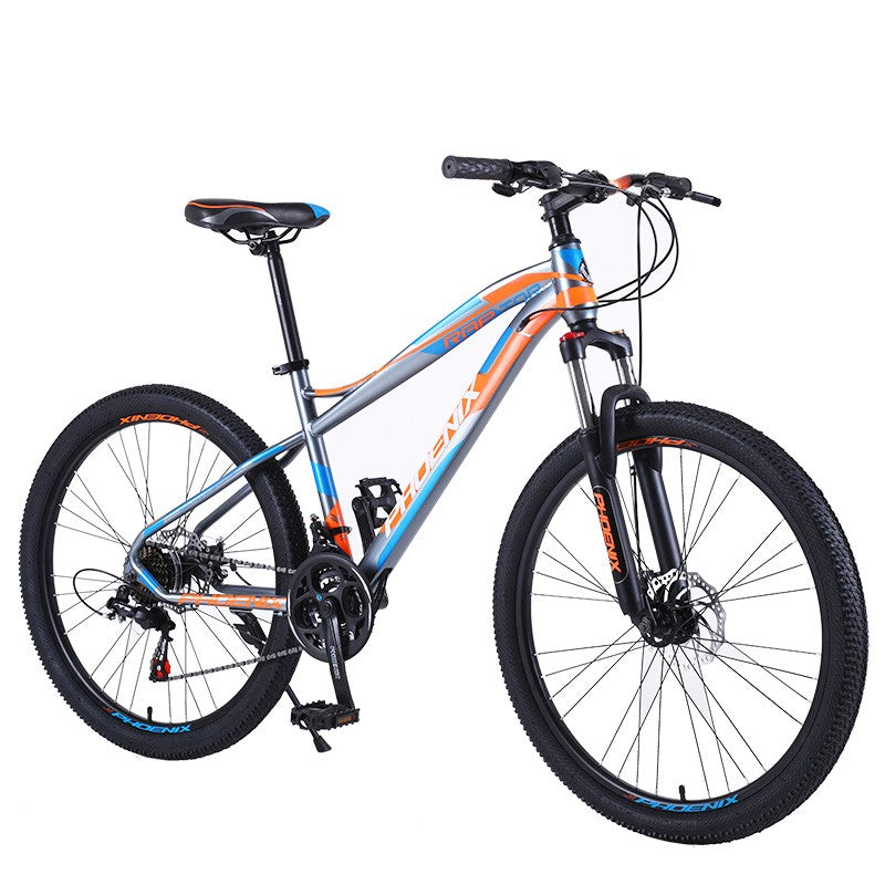 Bicicleta Mountain Bike 26", cadru otel, 21 viteze, schimbator Shimano, suspensii pe furca, frana disc, PHOENIX