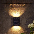 2+1 GRATIS Lampă Solară de Exterior pentru Perete – Iluminare Verticală Sus-Jos cu Lumină Caldă Ambientă