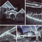 Instalatie Craciun, 100 m, 2400 Led-uri, Furtun Luminos, Alb rece, Transformator, 8 jocuri de lumini, Sectionabila, 220 V, Smart