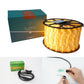 Instalatie Craciun, 50 m, 1200 Led-uri, Furtun Luminos, Alb cald, Transformator, Sectionabila, 220 V, Smart