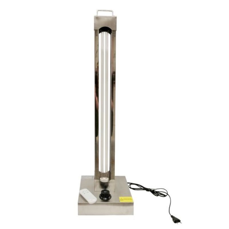 Lampa bactericida UVC 150W portabila, cu ozon, din inox, telecomanda si temporizator, 120 mp, efect germicid