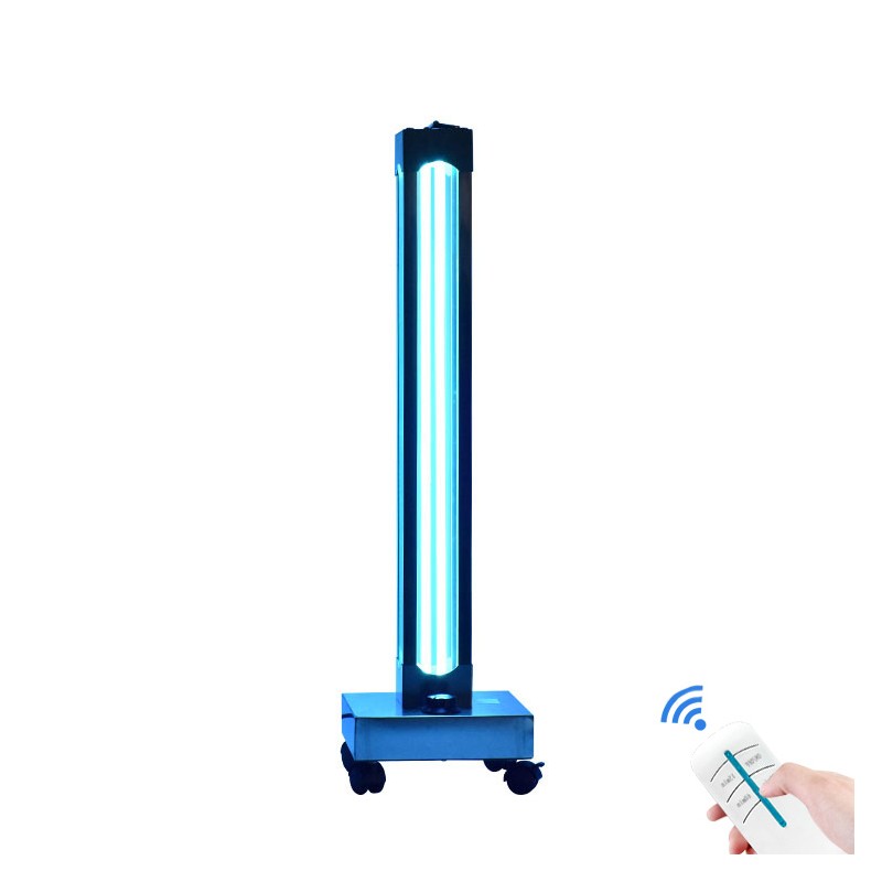 Lampa bactericida UVC 150W portabila, cu ozon, din inox, telecomanda si temporizator, 120 mp, efect germicid