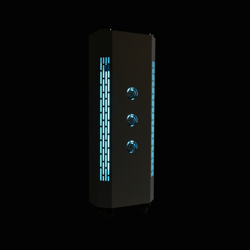 Lampa bactericida UVC 300W sterilizare aer prin ventilatie, portabila, telecomanda, 180mc/h