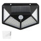 2+1 GRATIS Lampă cu Senzor de Mișcare pentru Exterior Iluminare Automată - Lampa Solară cu 100 LED-uri