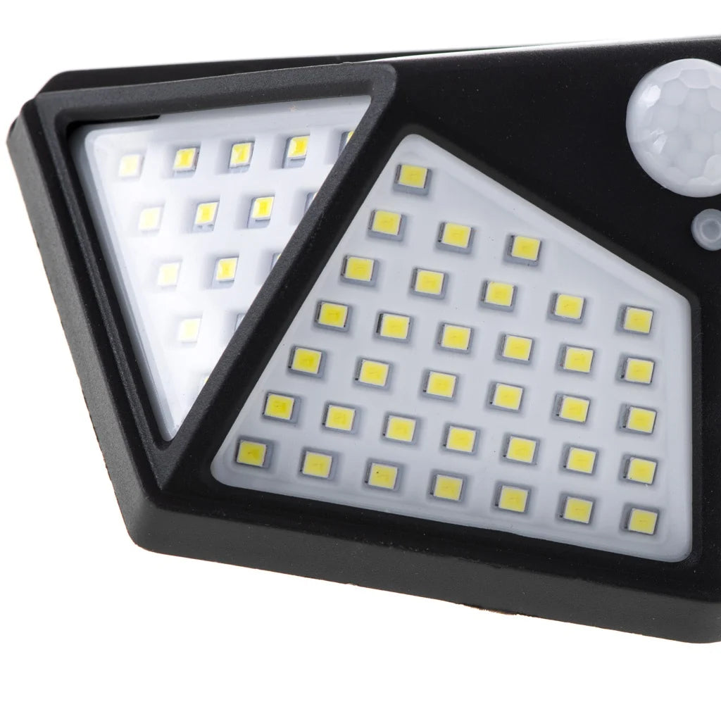 2+1 GRATIS Lampă cu Senzor de Mișcare pentru Exterior Iluminare Automată - Lampa Solară cu 100 LED-uri