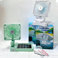 Ventilator auto +panou solar, portabil, reincarcabil, pliabil, foarte puternic, 3 niveluri de putere