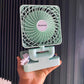 Ventilator auto +panou solar, portabil, reincarcabil, pliabil, foarte puternic, 3 niveluri de putere