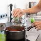 Set recipiente Condimente, 12 piese, suport rotativ din inox ideal in bucatarie