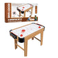 Masa Air Hockey Graffiti cu Picioare Lungi, Smart, Lemn, 2 Pucuri, Tabela Scor, 2 Impingatoare, 76x38x61 cm, Maro